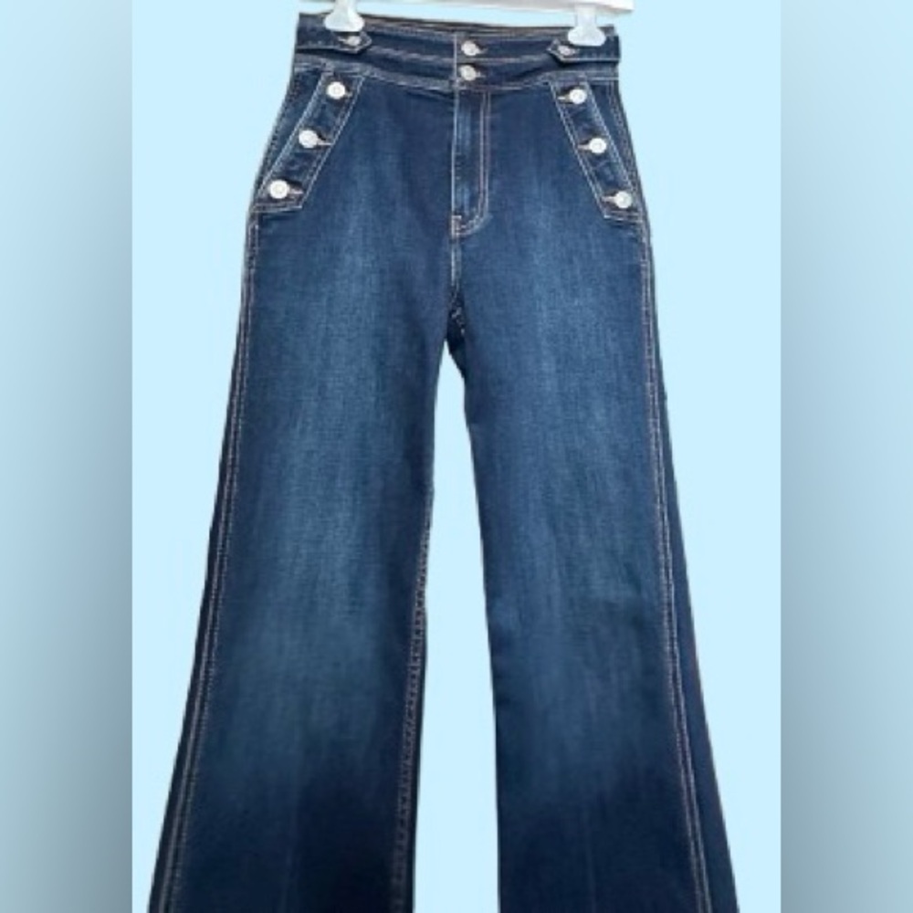 Current/ Elliott. High waisted,wide leg, full length.